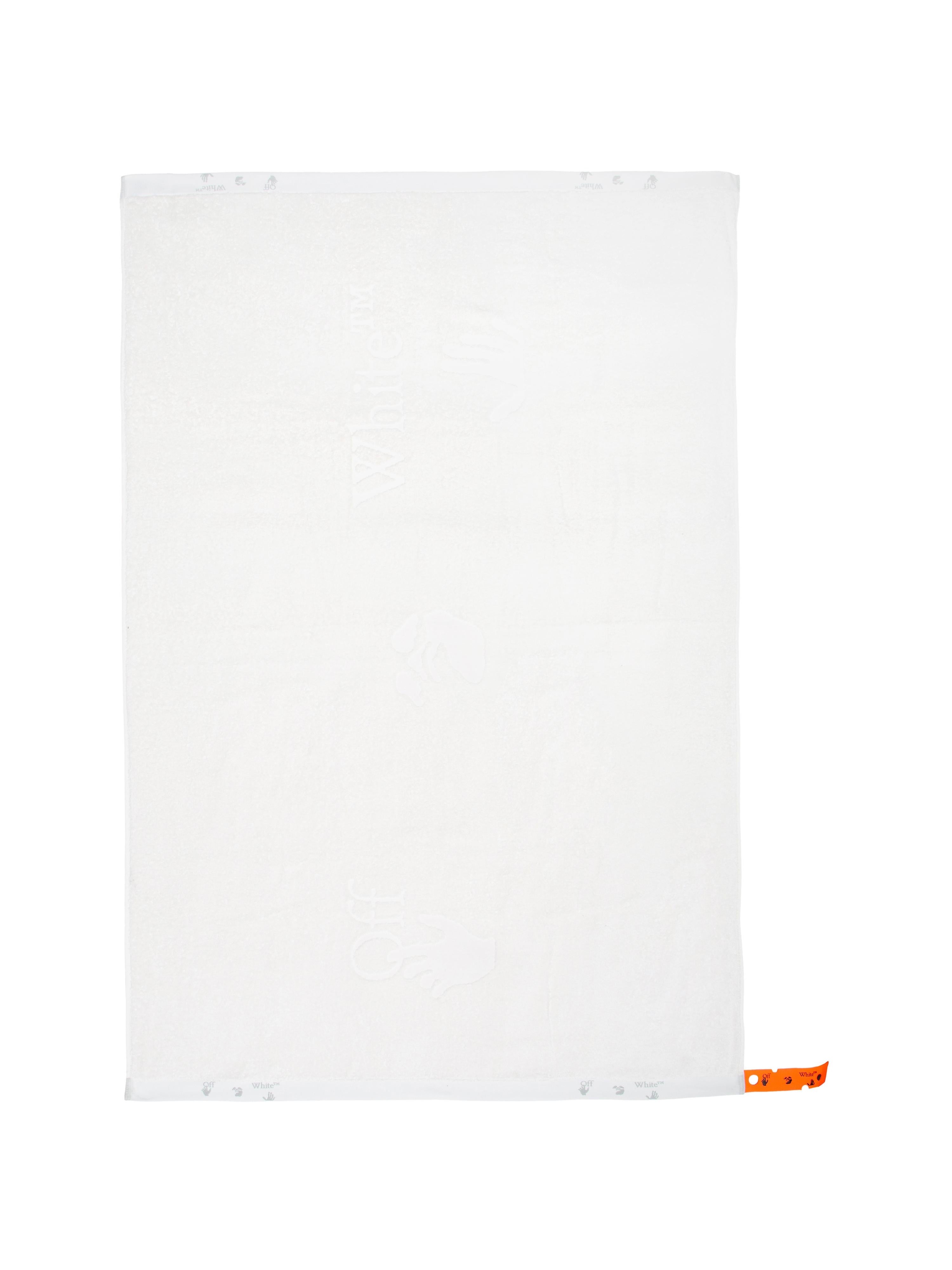 Off-White Man Swim Logo Shower - Serviette blanche sans couleur en vente