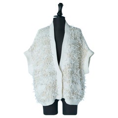Off-white mixed thread knit sleeveless cardigan MAISON ULLENS