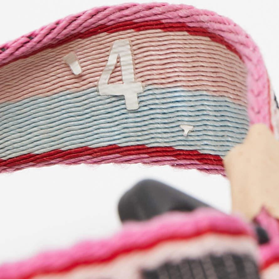Off-White Sandalias de lona multicolor Preloved Track Logo Slingback Talla  41 en venta 3