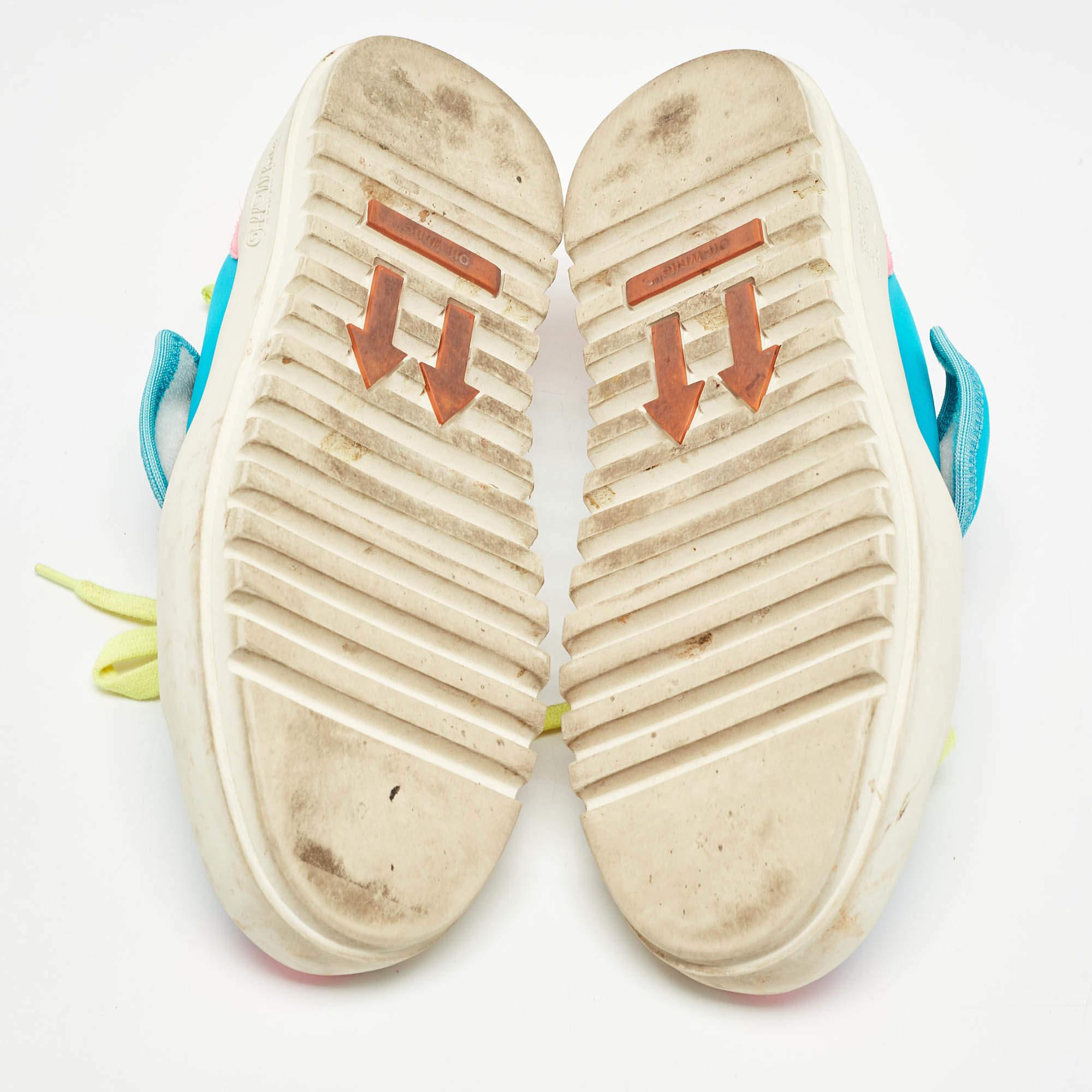 Off-White Multicolor Wildleder und Stoff Virgil Abloh Sneakers Größe 38 1
