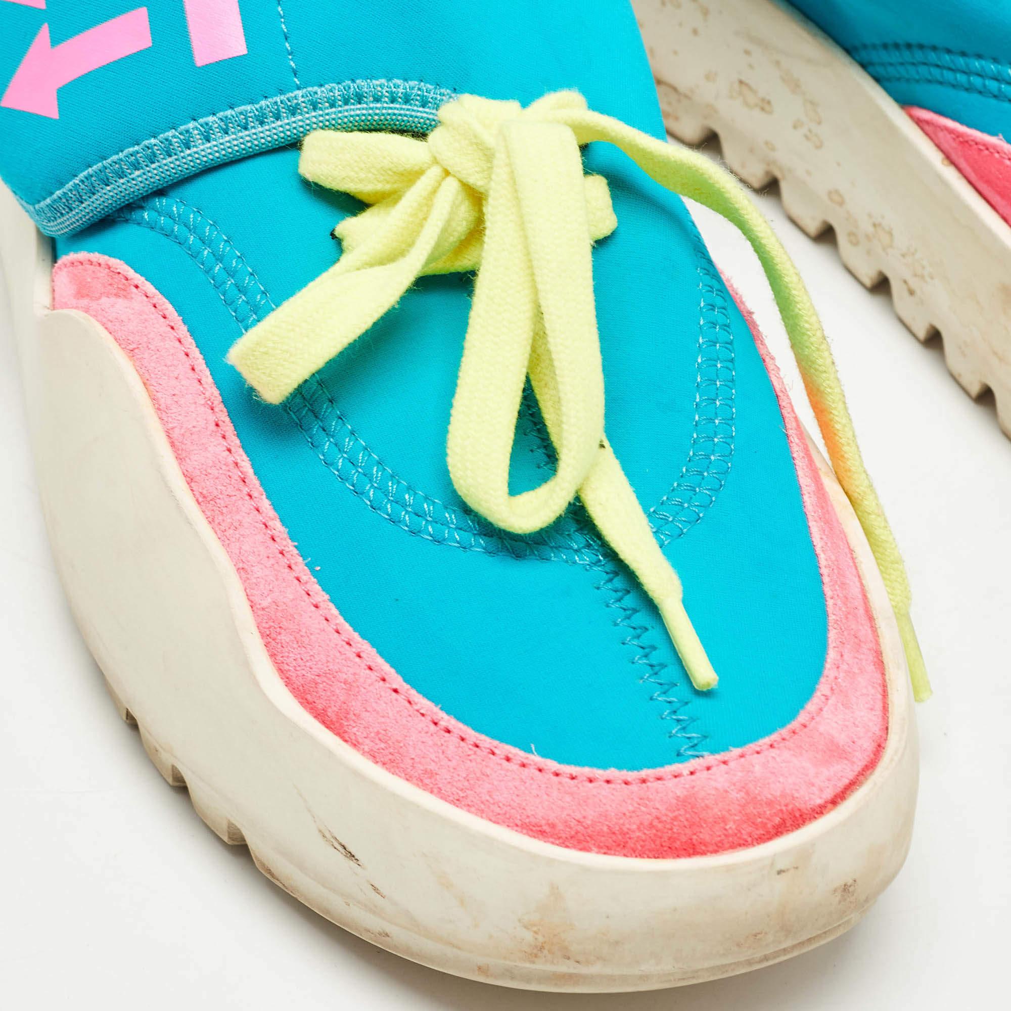Off-White Multicolor Wildleder und Stoff Virgil Abloh Sneakers Größe 38 2