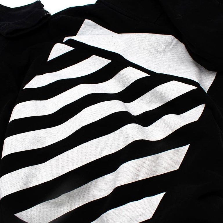 bifald Bred rækkevidde adgang Off-White Nebraska Logo Print Black Cotton Hoodie For Sale at 1stDibs