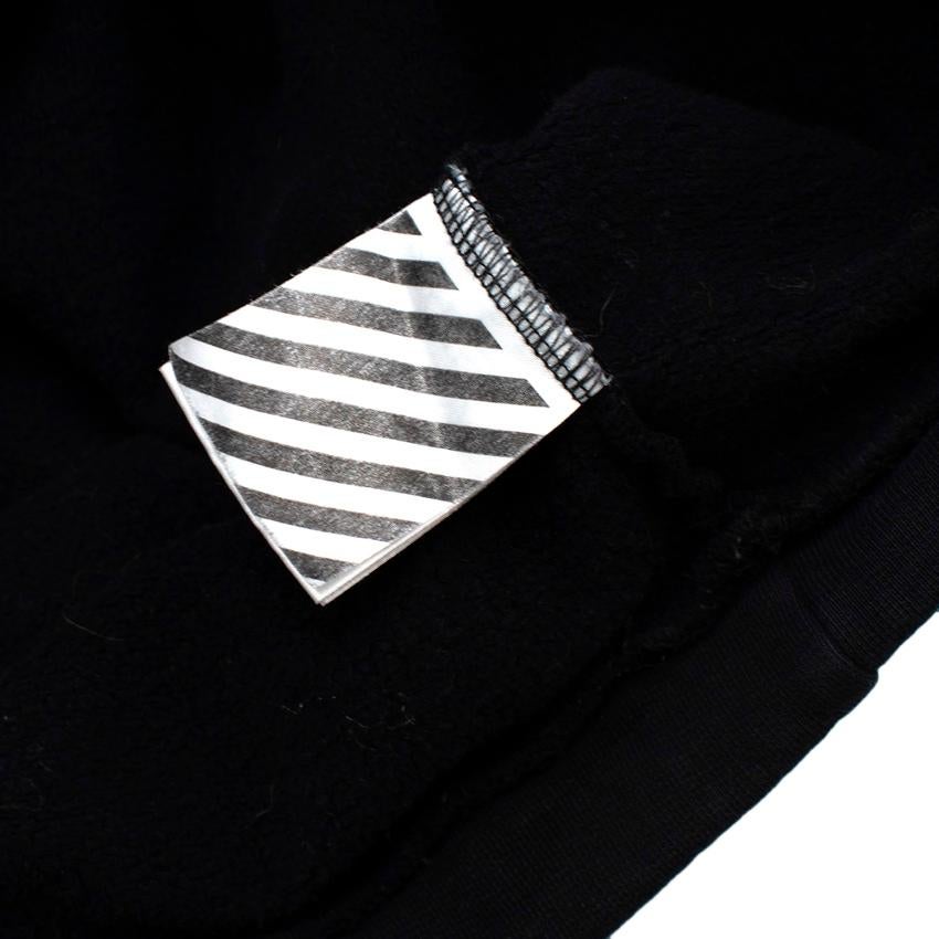 Off-White Nebraska Logo Print Black Cotton Hoodie For Sale 2