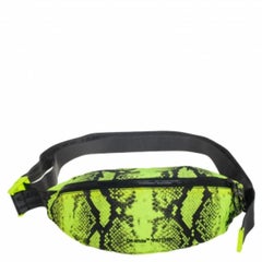Off-White Neon Green/Black Python Print Nylon Fanny Pack Belt Bag