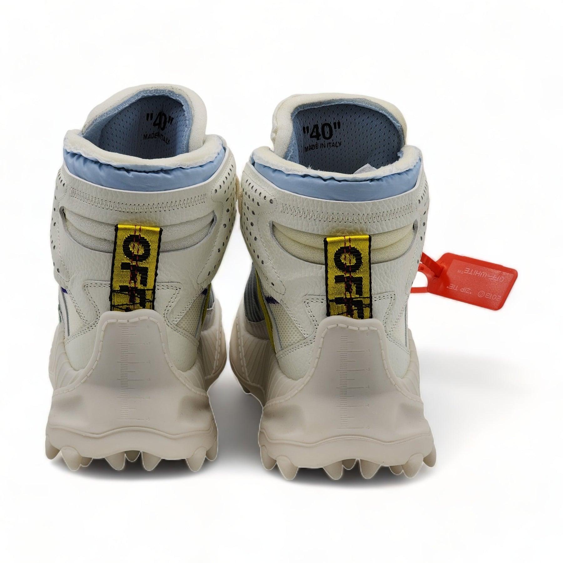 Gray Off-White ODSY 1000 Hi Top Sneakers White Pale Blue For Sale