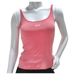 Off White Off Stamp Crop Top Scoop Neck Top