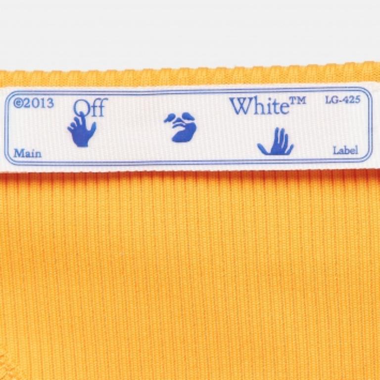 Off-White Orange Basic Lux Rowing Tank Top M. Excellent état - En vente à Dubai, Al Qouz 2