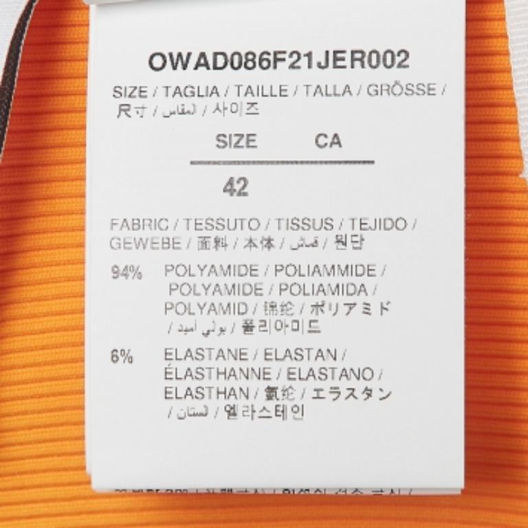 Off-White Orange Basic Lux Rowing Tank Top M. Pour femmes en vente