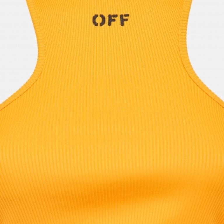 Off-White Orange Basic Lux Rowing Tank Top M. en vente 1