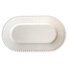 Off White Oval Ceramic Serving Platter