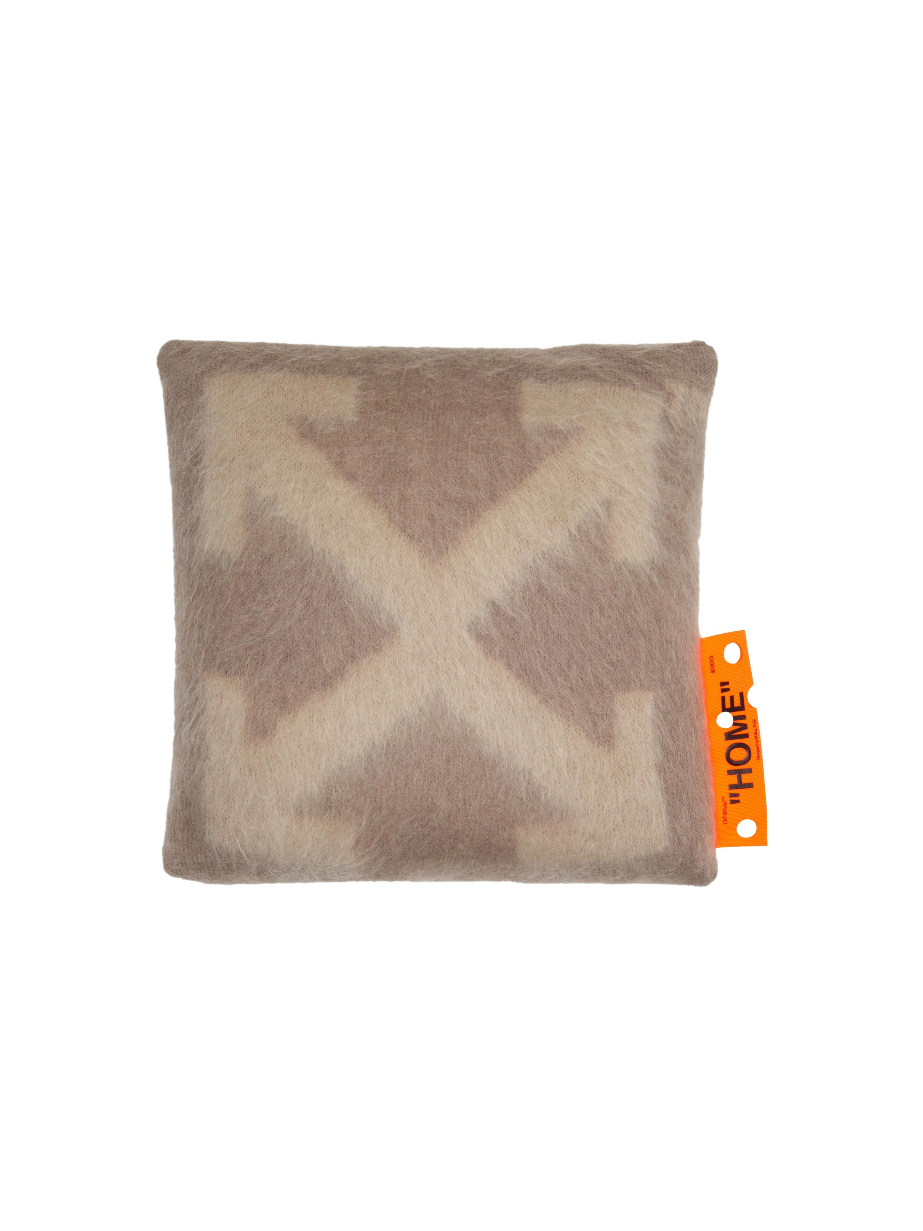 Off-White Pillow Small Taupe Beige For Sale
