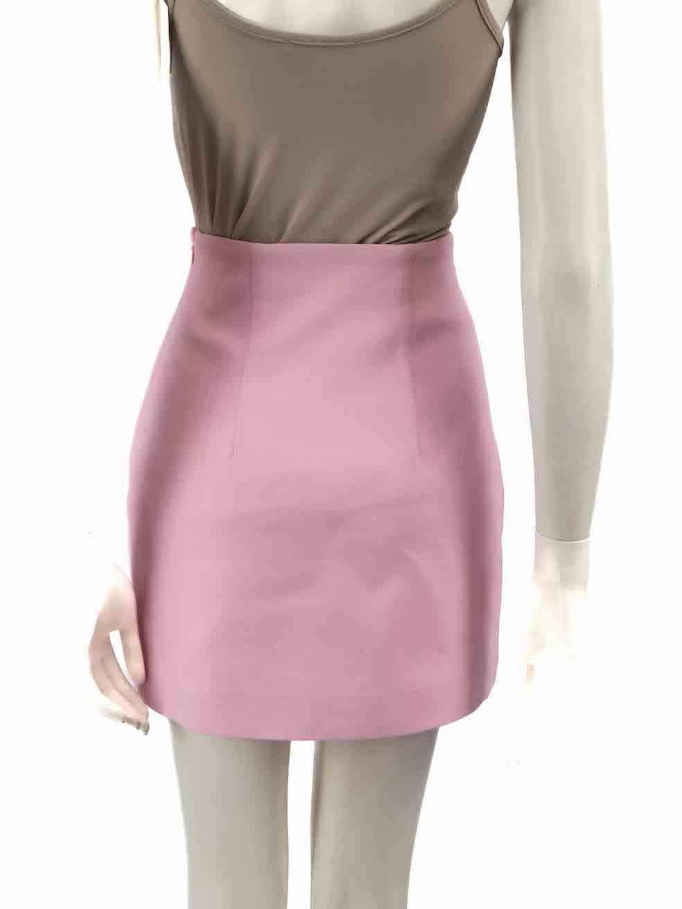 Off-White Pink Fitted Mini A-line Skirt Size XS In Excellent Condition For Sale In London, GB