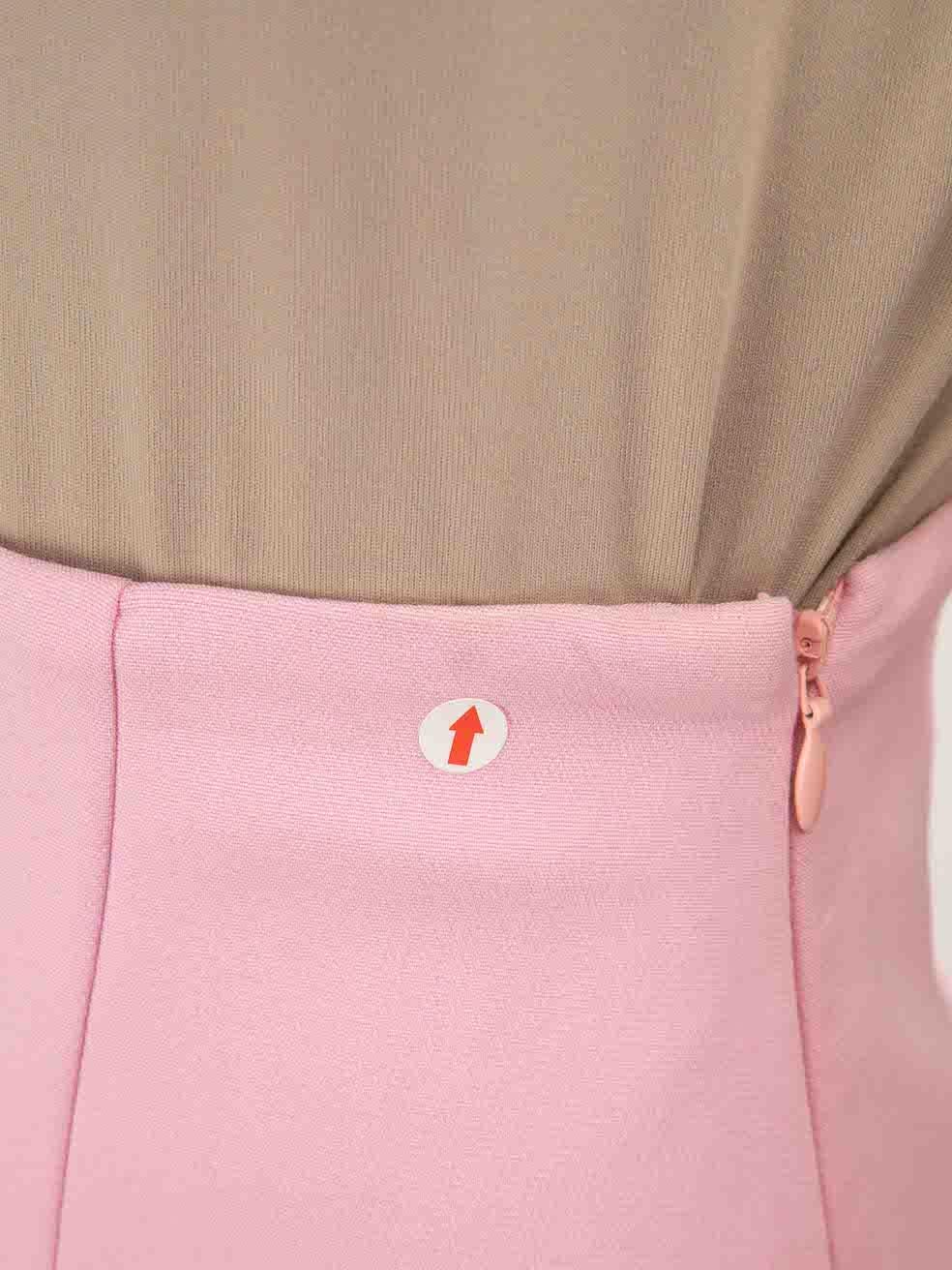 Off-White Pink Fitted Mini A-line Skirt Size XS For Sale 1