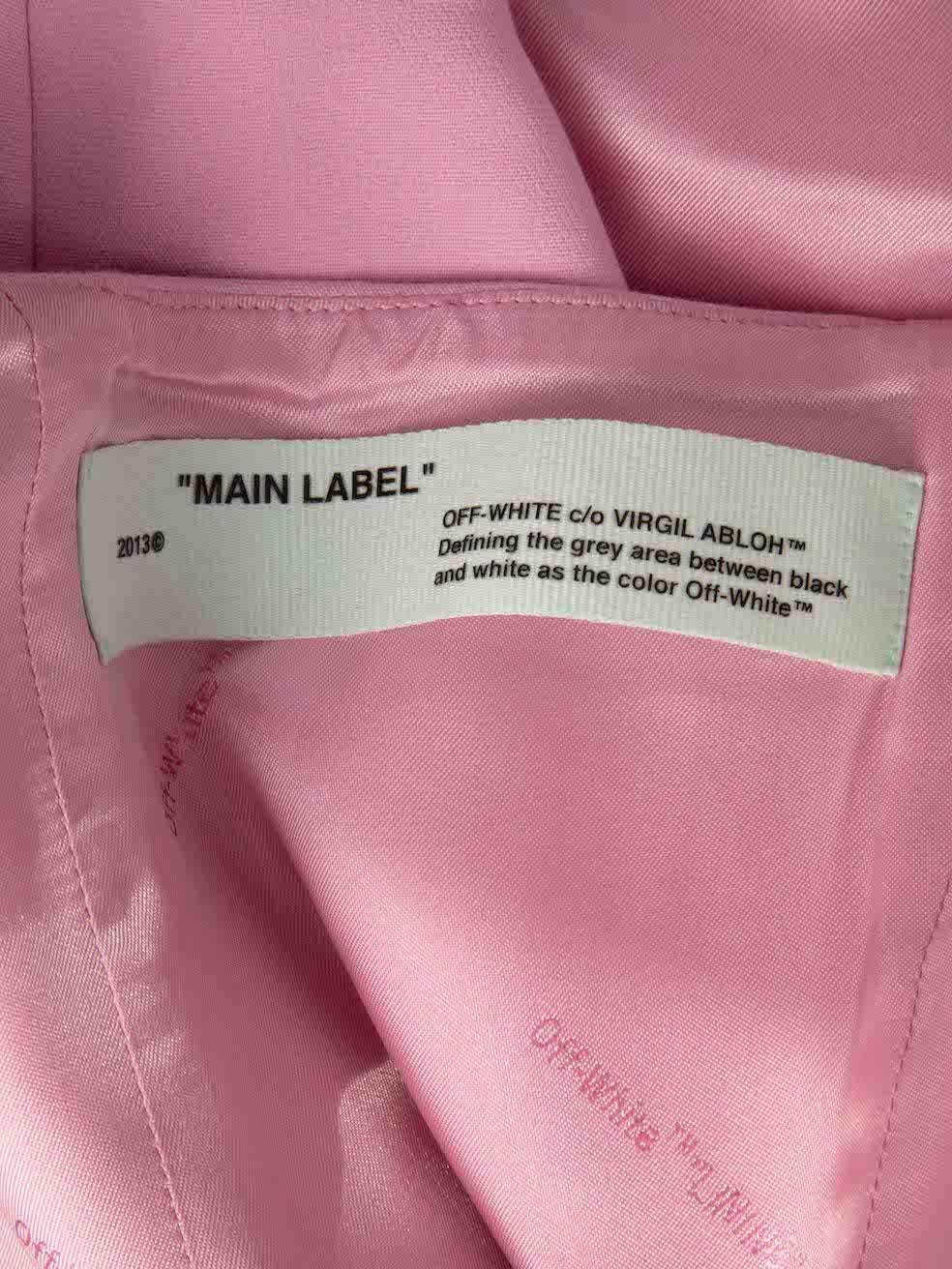 Off-White Pink Fitted Mini A-line Skirt Size XS For Sale 2