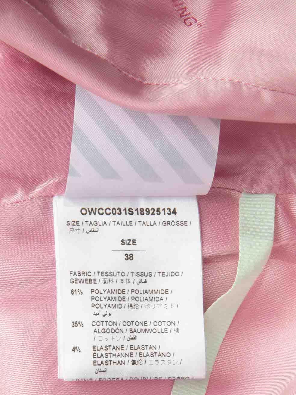 Off-White Pink Fitted Mini A-line Skirt Size XS For Sale 3
