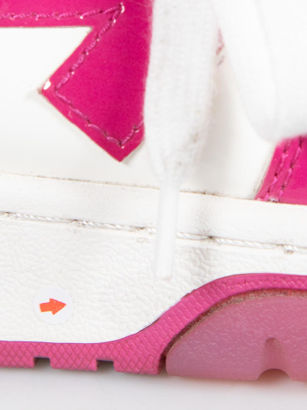 Off-White Pink Patent Out Of Office Trainers Size IT 38.5 en vente 5