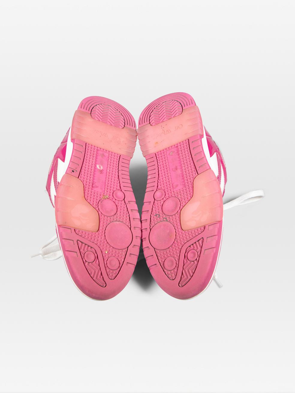 Off-White Pink Patent Out Of Office Trainers Size IT 38.5 Bon état - En vente à London, GB