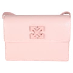 Off-White Pink Saffiano Leather Jitney 2.0 Crossbody Bag