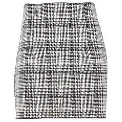 Mini jupe zippée à carreaux en pied-de-poule Off-White Taille S