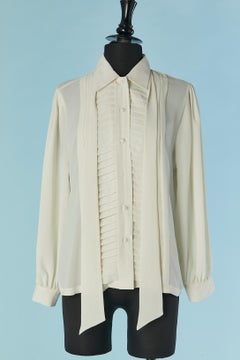 Off-white  pleated shirt with bow tie HALSTON III