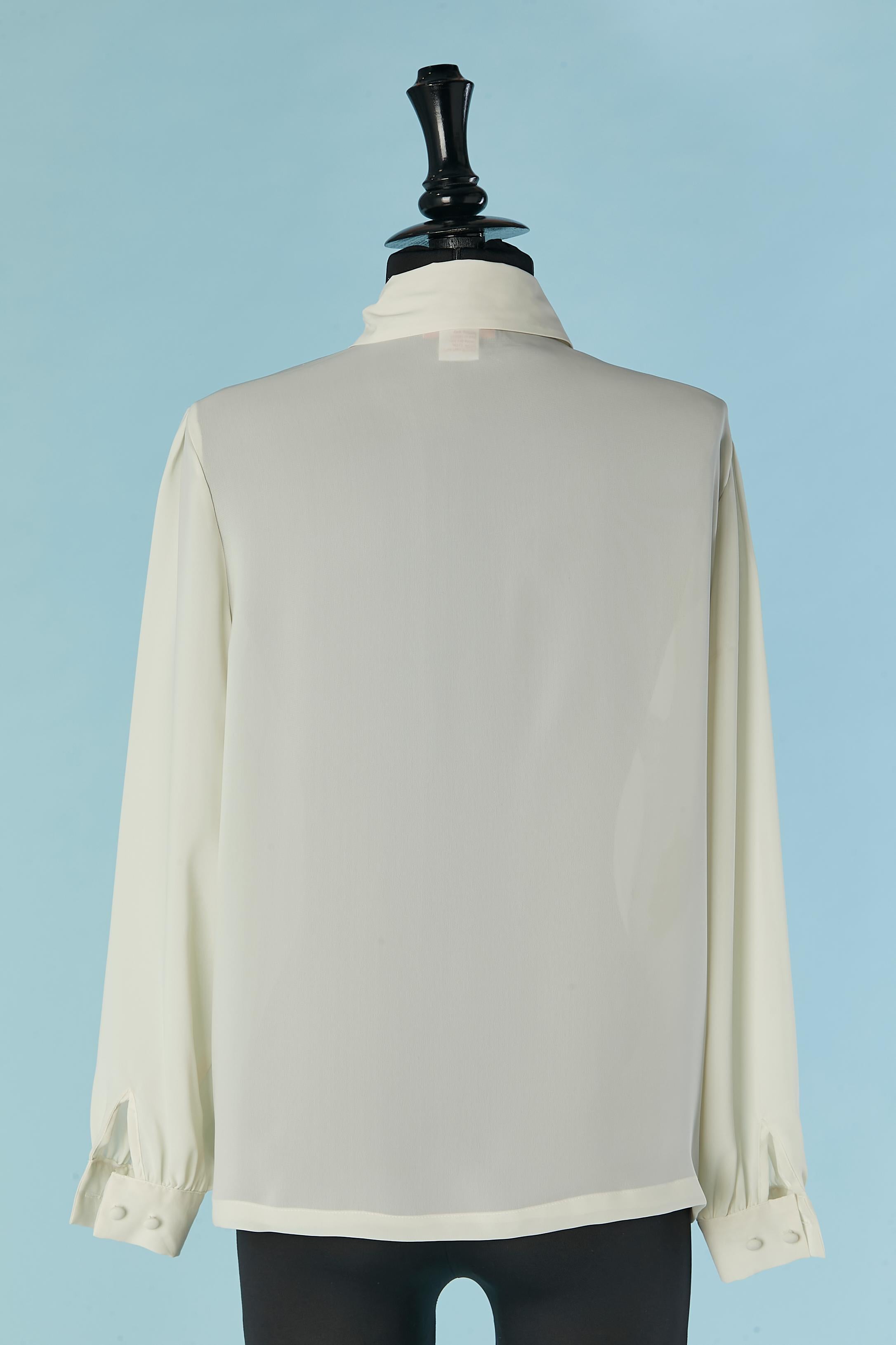 Off-white  pleated shirt with bow tie HALSTON III For Sale 1