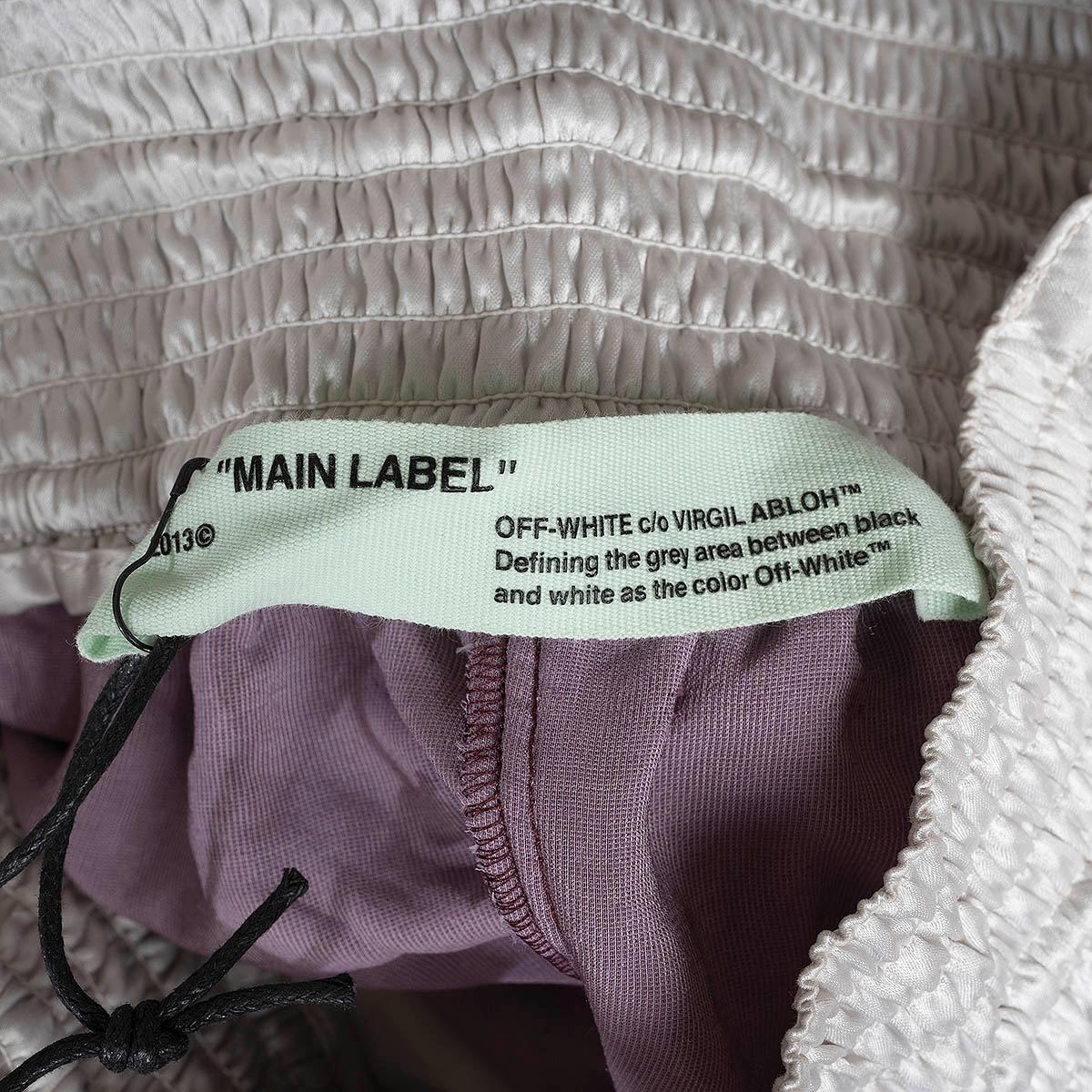 OFF-WHITE purple 2017 SATIN-TRIM CRUSHED VELVET TRACK Pants 36 XXS For Sale 1