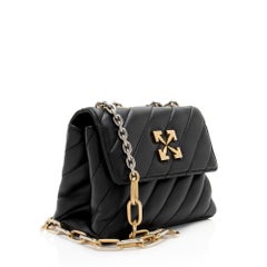 Off-White Quilted Leather Jackhammer 19 Chain Shoulder Bag