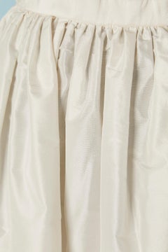 Off-White Rock aus Rohseide mit Raffung in der Taille CHRISTIAN DIOR