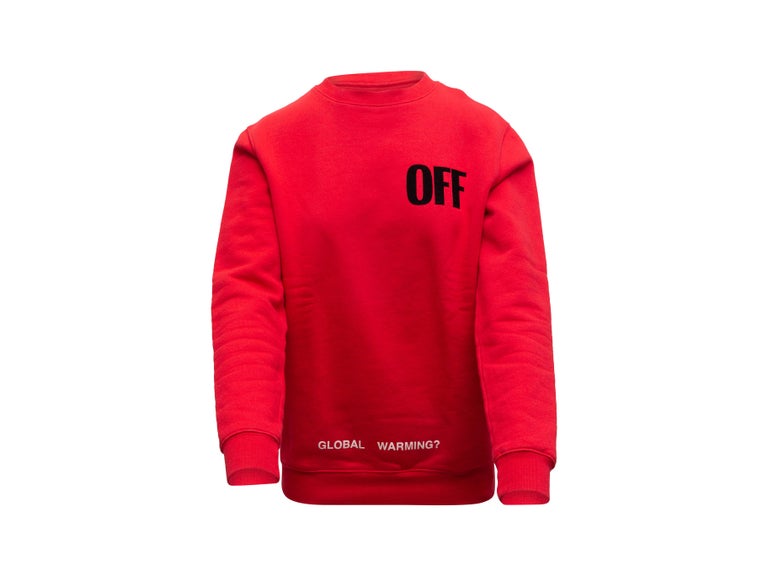 Off-White Red and Black Global Warming Sweatshirt For Sale at 1stDibs | off  white global warming hoodie, grey and red off white shirt, off white global  warming hoodie pink