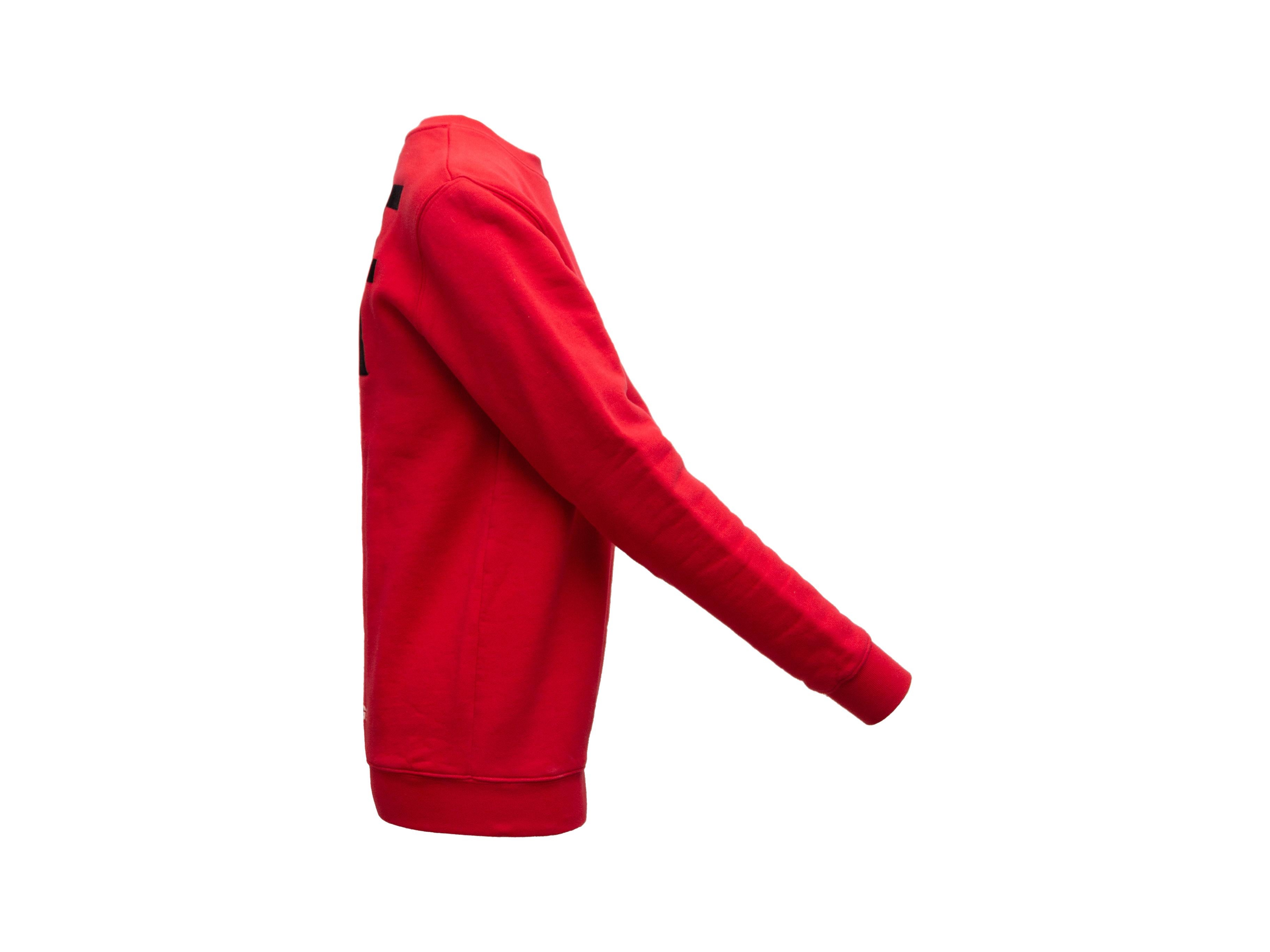 Off-White Red & Black Global Warming Sweatshirt In Good Condition In New York, NY