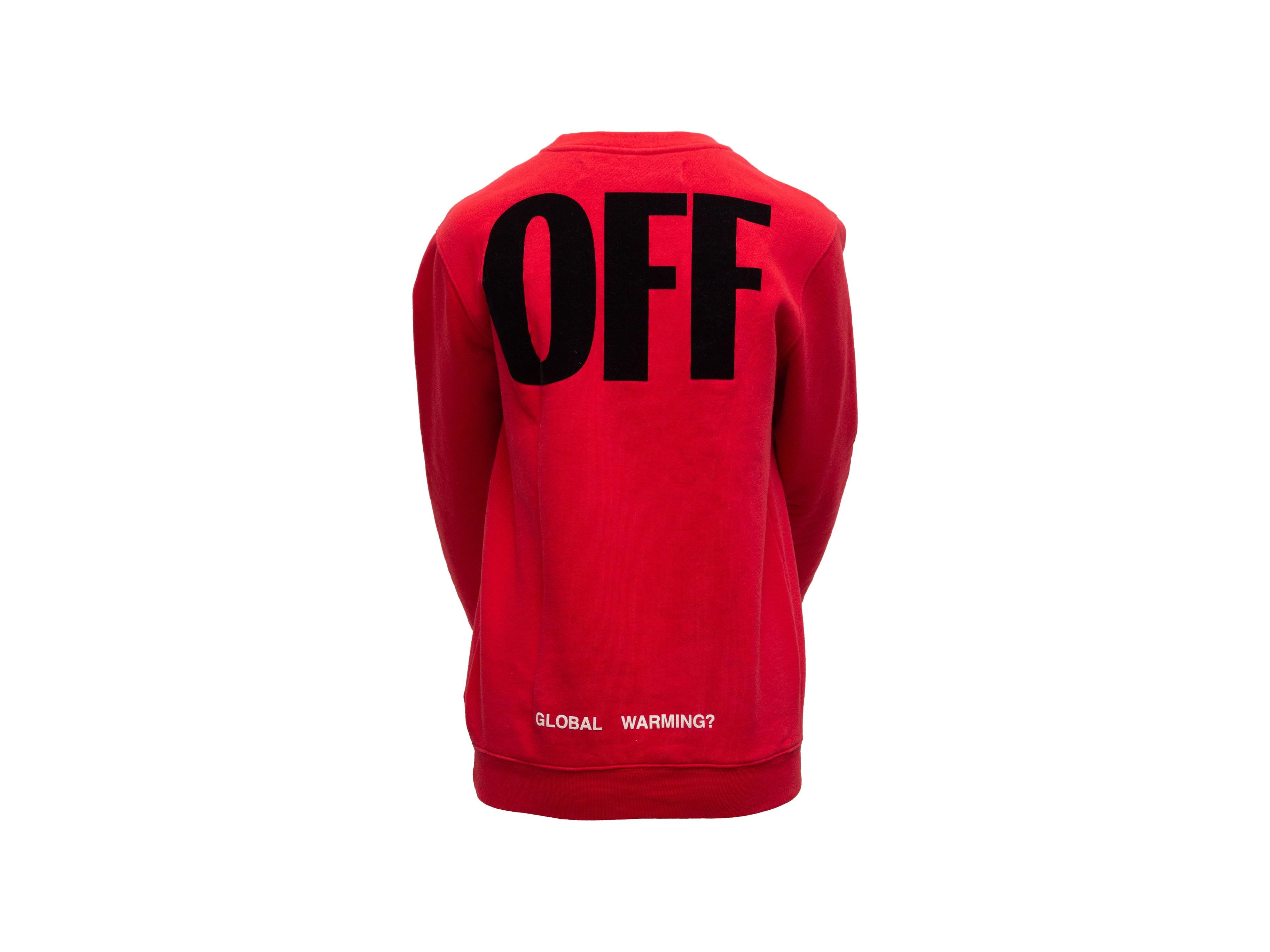 Women's Off-White Red & Black Global Warming Sweatshirt