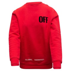 Off-White Red & Black Global Warming Sweatshirt