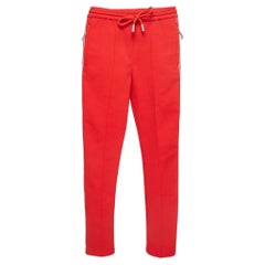 Off-White Red Jersey Logo Tape Track Pants XXS