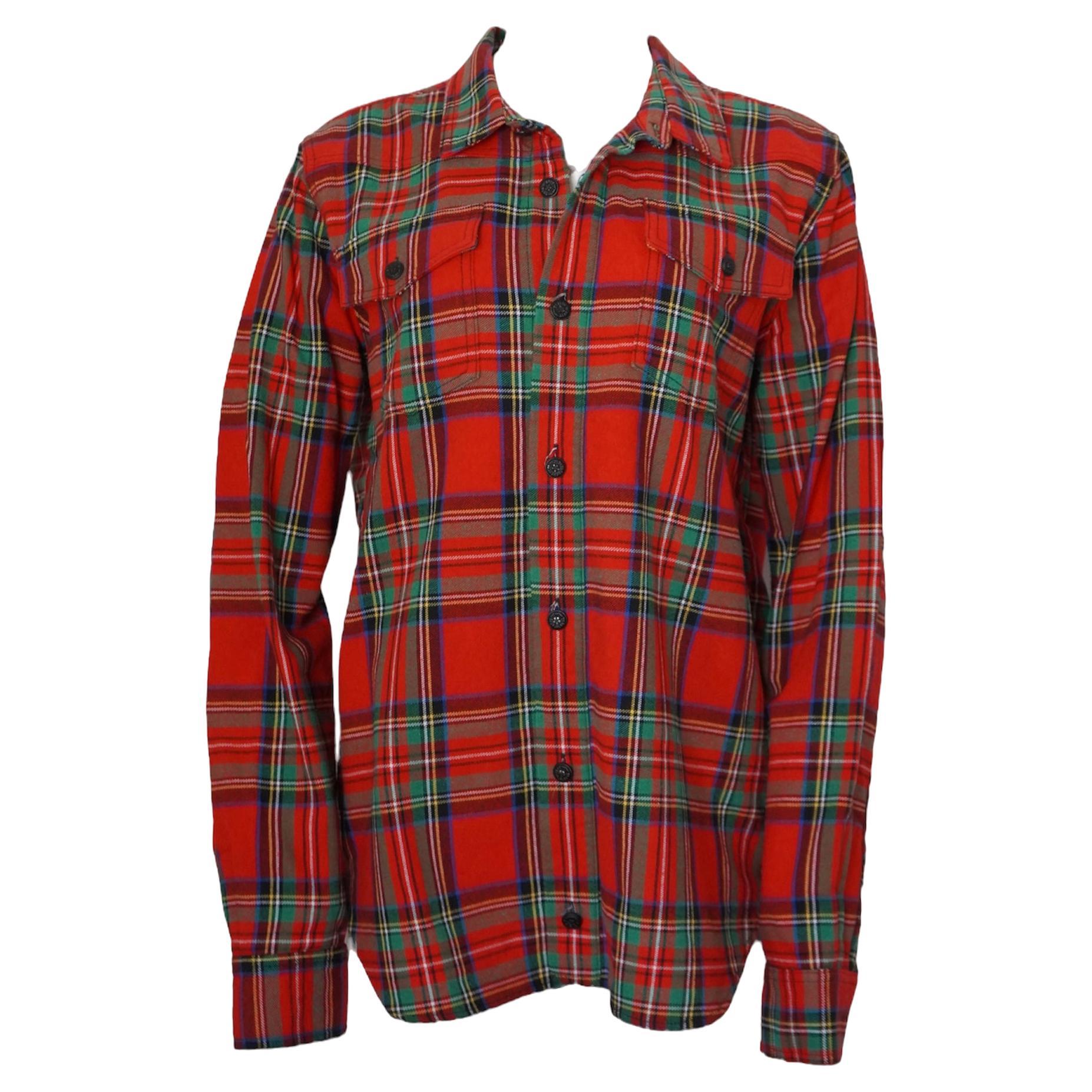 Off-White Red Plaid Flannel (SS13) For Sale