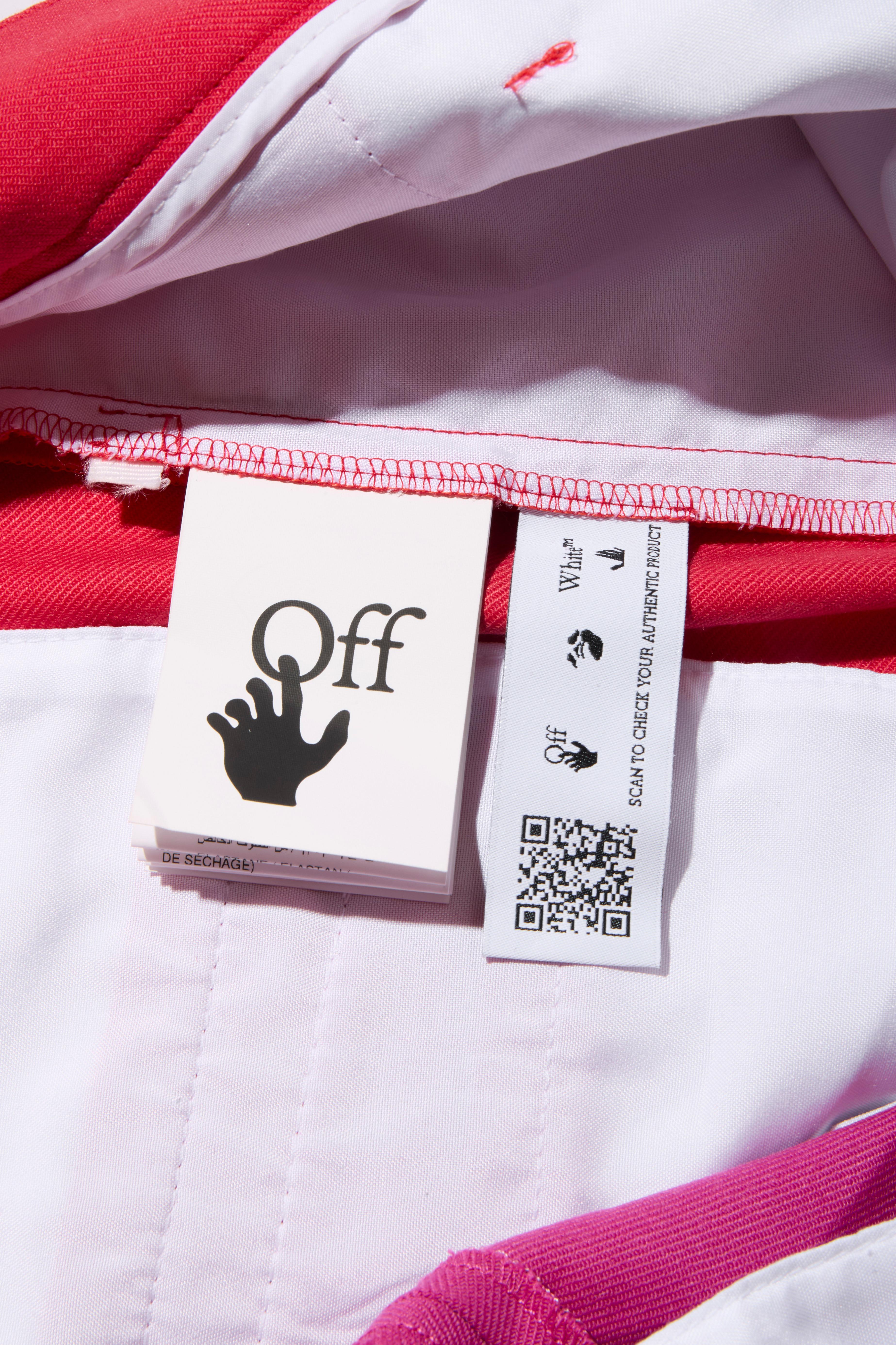 Combinaison pantalon en spirale rouge et rose Off-White Resort 2021 Taille IT 38 en vente 12