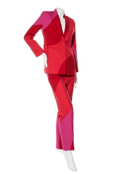 Off-White Resort 2021 - Tailleur a spirale rosso e rosa Taglia IT 38