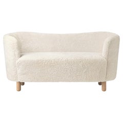 Off White Sheepskin and Natural Oak Mingle Sofa by Lassen