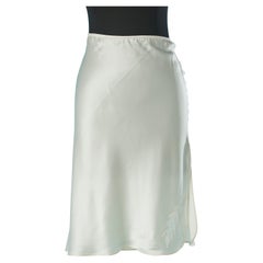 Off-white silk lingerie skirt with embroidery Christian Dior Lingerie