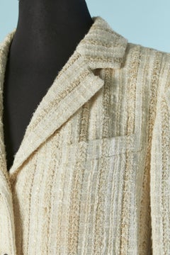 Off-white single breasted coat CHANEL