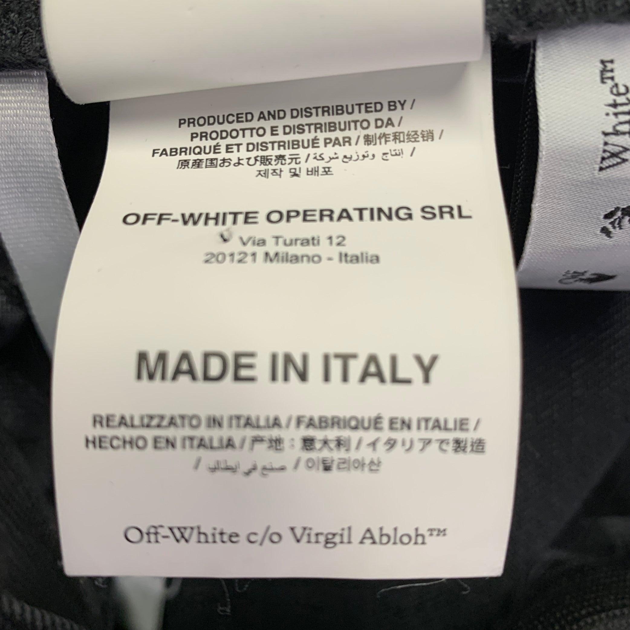 OFF-WHITE Größe 31 Schwarz Gewaschene Baumwolle Elastischer Bund Jeans im Angebot 6