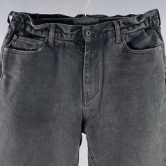 Vaqueros OFF-WHITE Talla 31 Negro Algodón Lavado Cintura Elástica