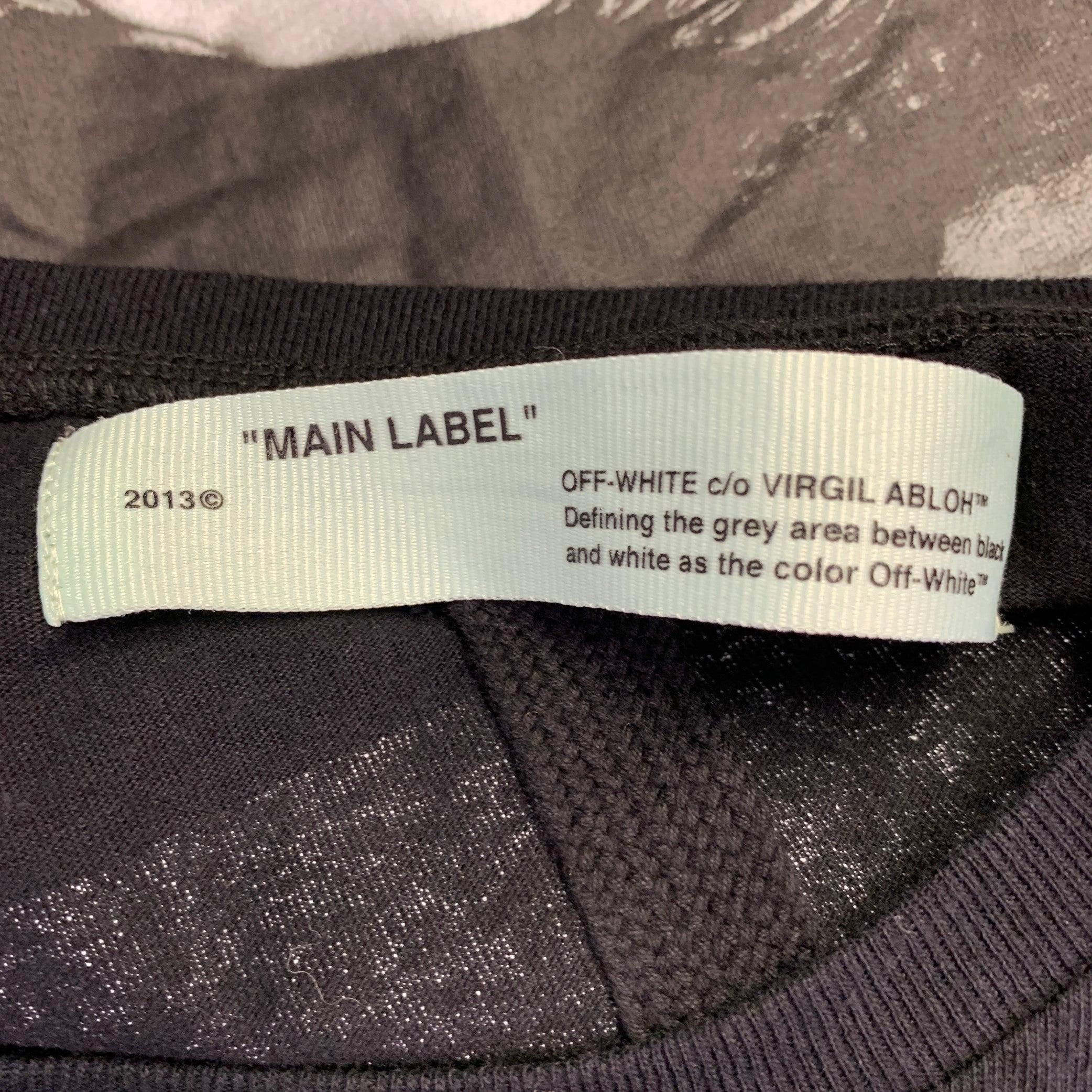 OFF-WHITE Size L Black White Mona Lisa Print Cotton Crew Neck T-shirt For Sale 4