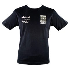 OFF-WHITE Camiseta cuello redondo algodón estampado Mona Lisa Blanco Negro Talla L