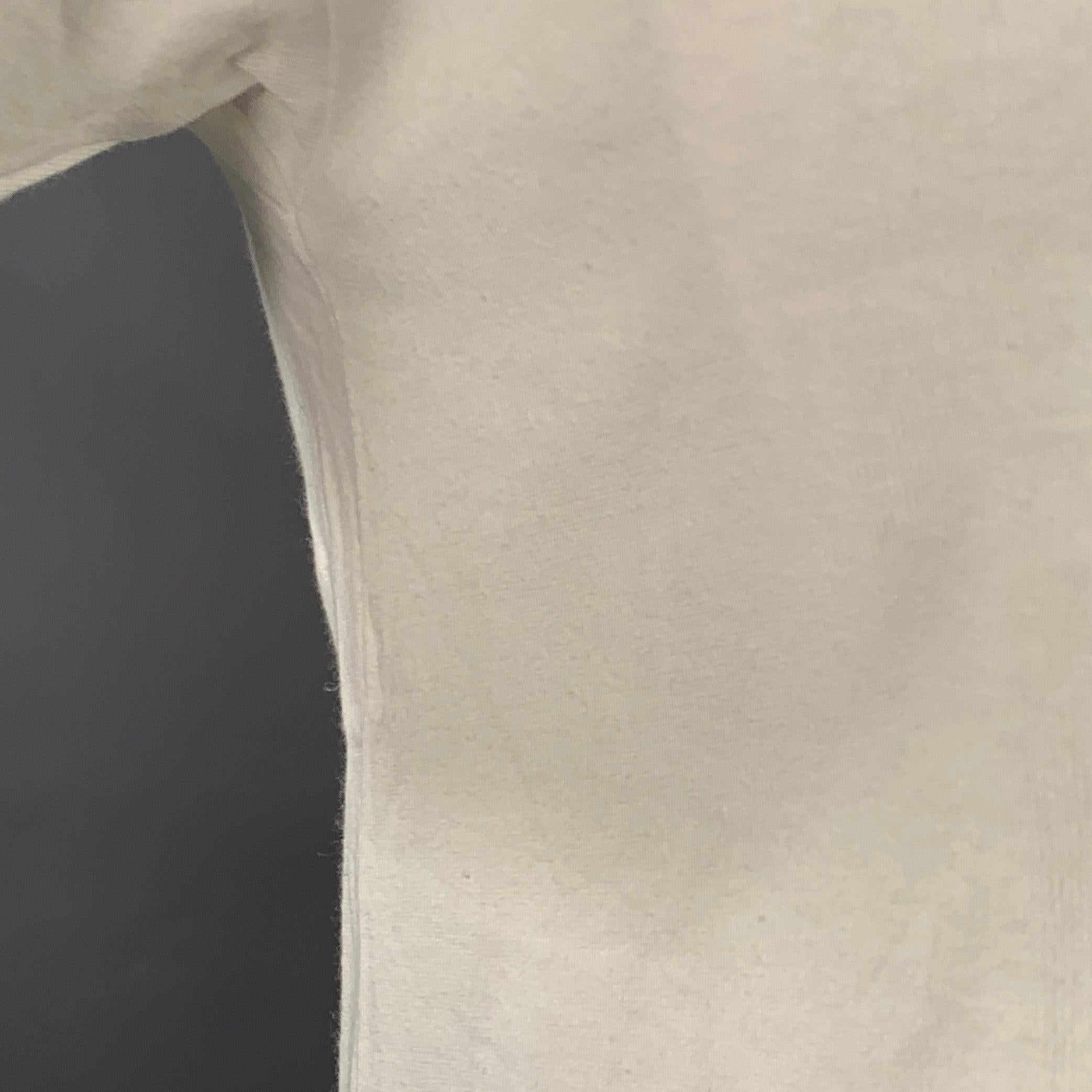 OFF-WHITE Size L White Black Logo Cotton Crew Neck T-shirt For Sale 2