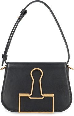 Off-White Skeleton Binder Shoulder Bag — Black