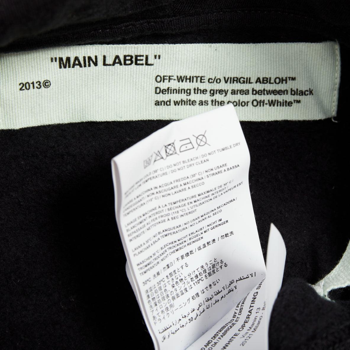 OFF WHITE SSENSE Exclusive sweat à capuche noir brodé de cerises en diagonale XS en vente 3