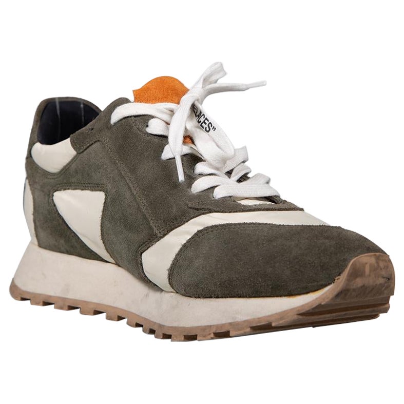 Off-White Suede & Cloth Arrow Trainers Size IT 39 en vente
