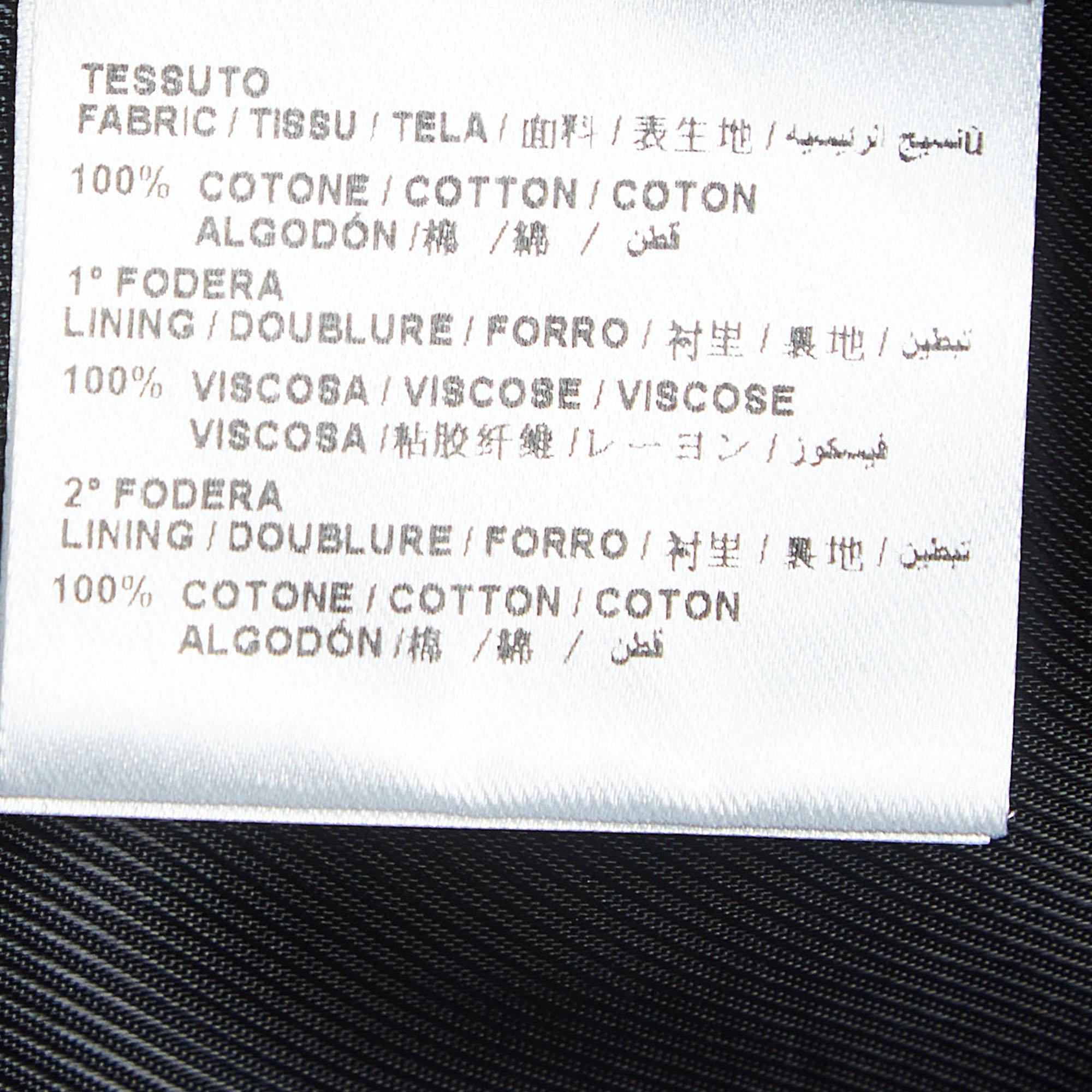 Off-White Tan Leaf Print Velvet Cotton Buttoned Bomber Jacket S In Excellent Condition For Sale In Dubai, Al Qouz 2