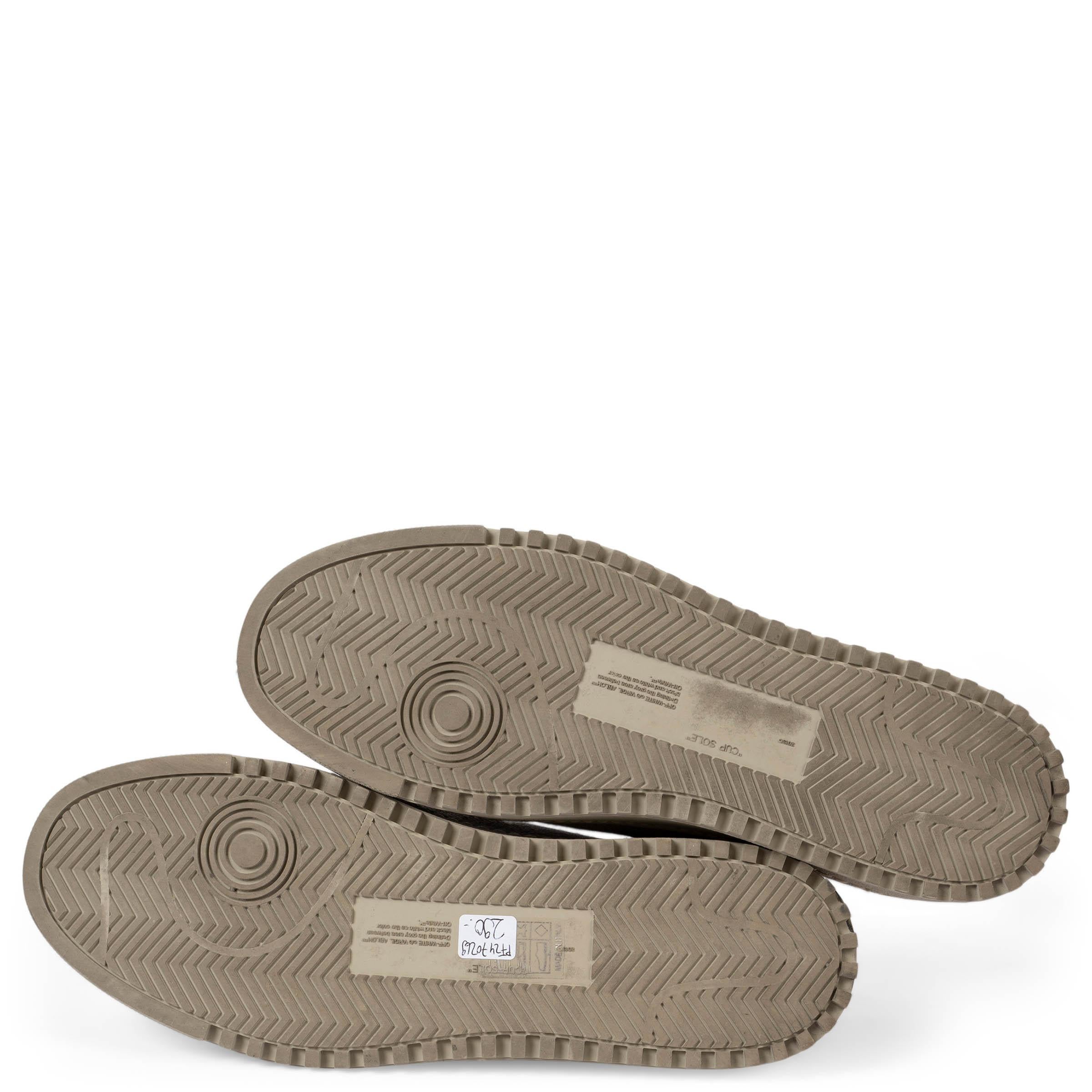 OFF-WHITE toile et daim taupe LOW-TOP Sneakers Chaussures 42 fit 41 en vente 1