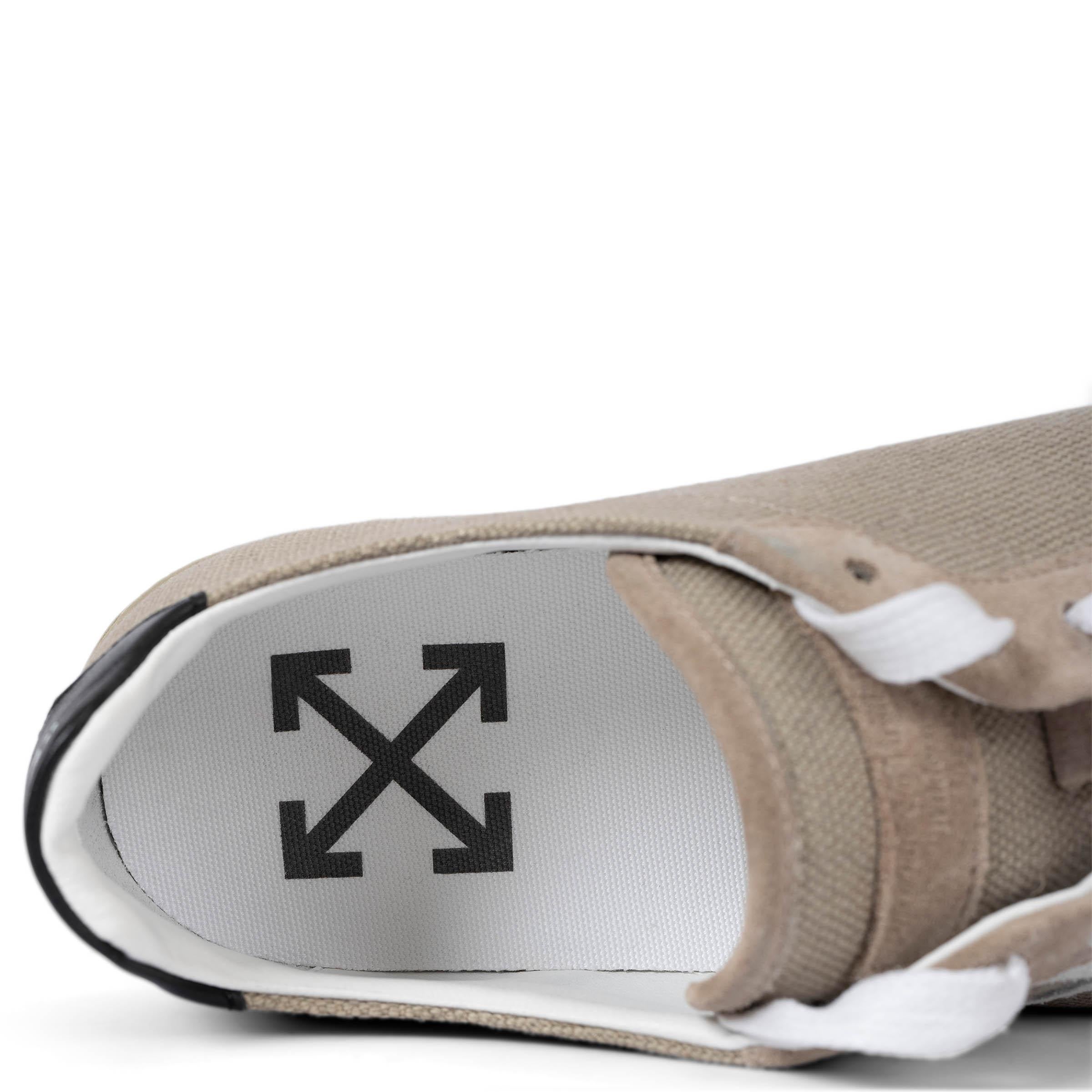 OFF-WHITE taupe canvas & suede LOW-TOP Sneakers Shoes 42 fit 41 For Sale 2